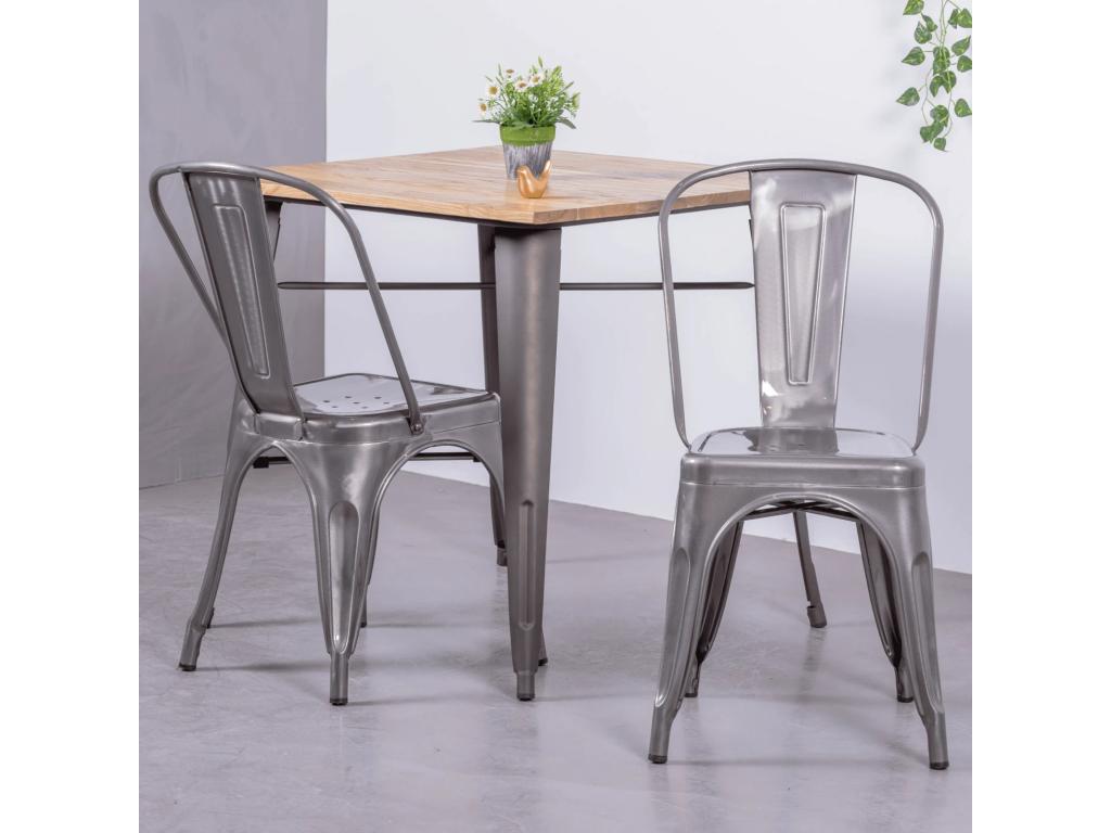 Industrial chair in metallic steel - Nobellea - Metal KMYW02131