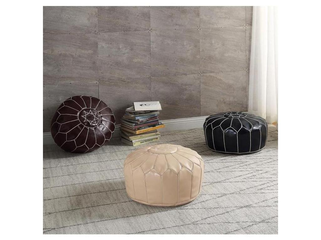 Dekonao Vintage Oriental Pouf 50cm Beige UXEY63149