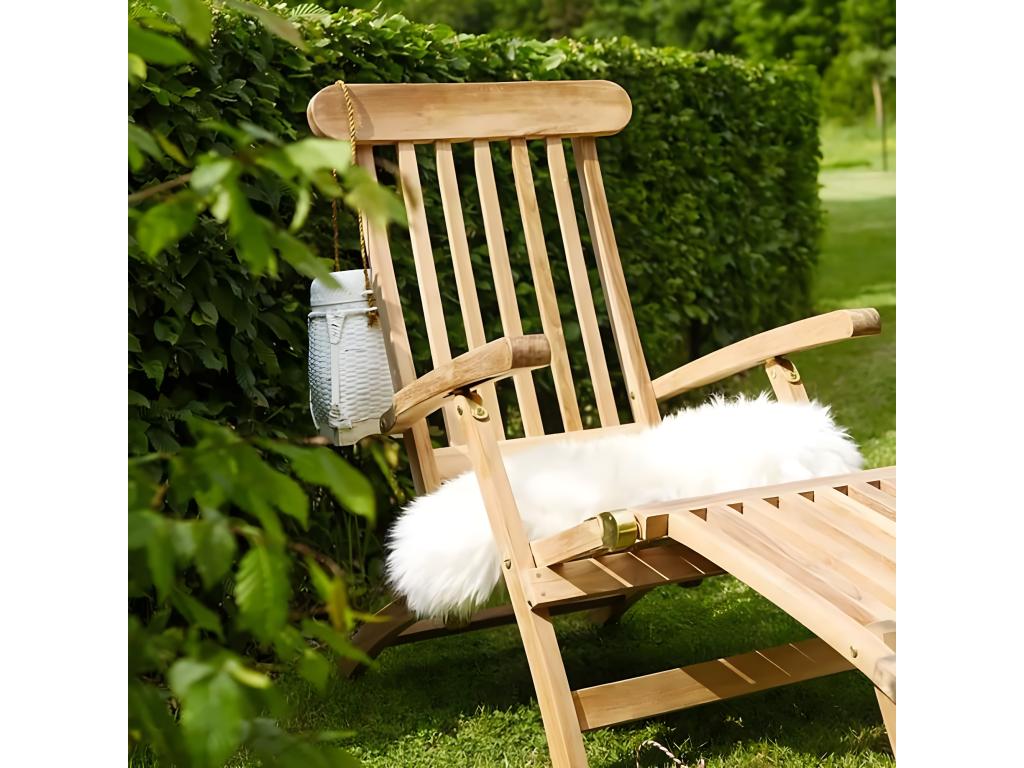 Solid teak sun lounger RVUD71776
