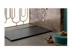 Boisona black shower tray with smooth finish and colored grate - 190x90 cm XGRP74100