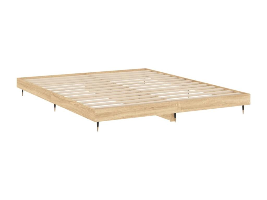 Dekonao oak bed frame 140x200 engineered wood WAQE44131