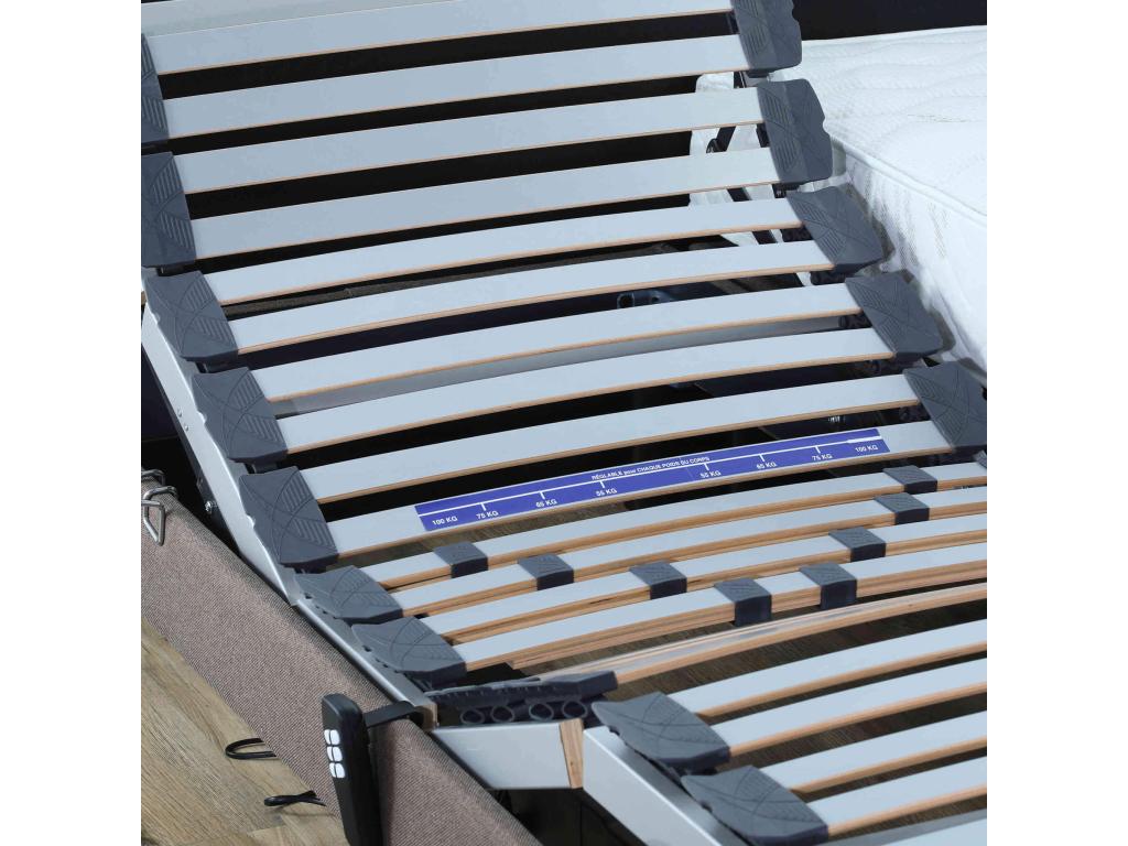 Nobellea electric relaxation bed base, all anthracite fabric, 2x70x190 cm, IJRQ90884