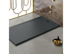 Boisona black shower tray with smooth finish and colored grate - 190x90 cm XGRP74100