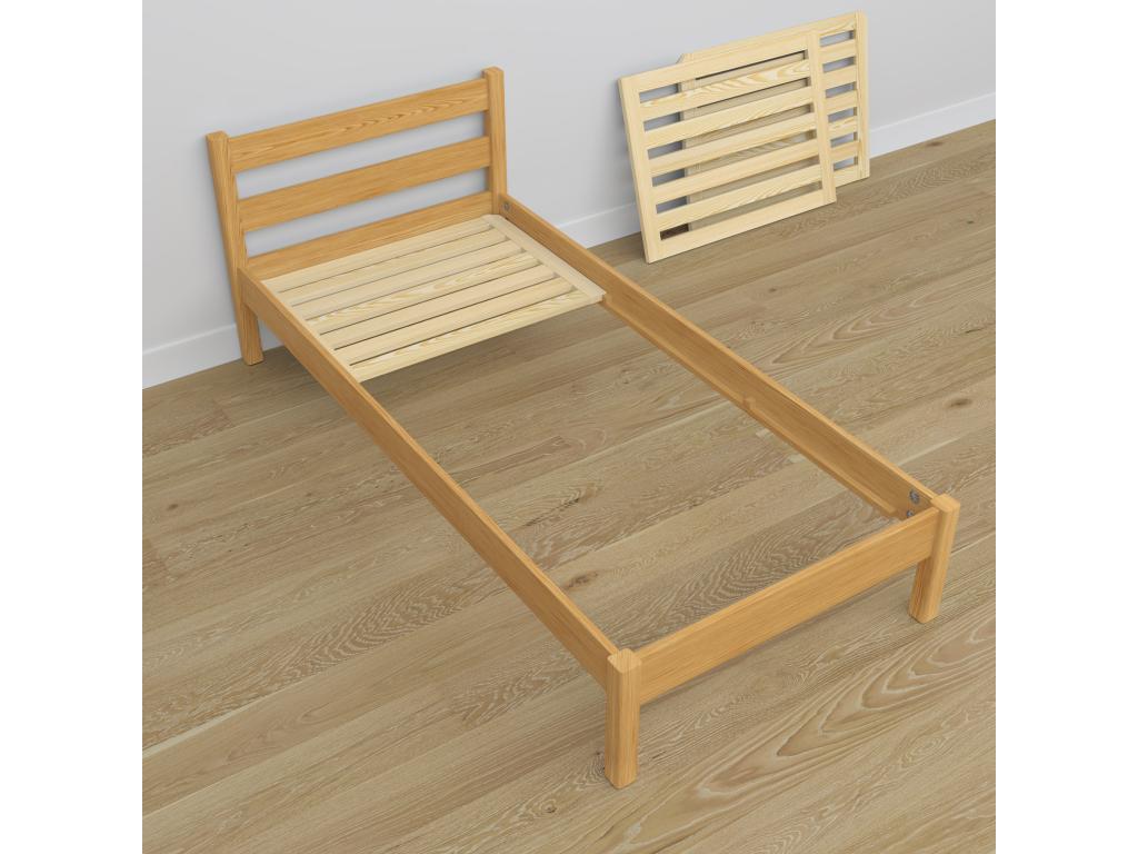 Single wooden bed N01 Natural Pine 80x180 RPCR55786