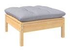 11-piece garden furniture set with grey pine wood cushions DSIG96280