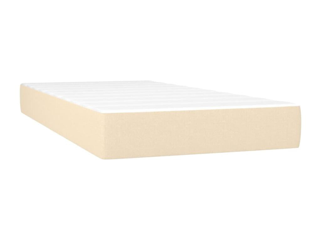 Nobellea bed base with mattress and LED lighting, Cream 200x200 cm, Fabric RBHW35578