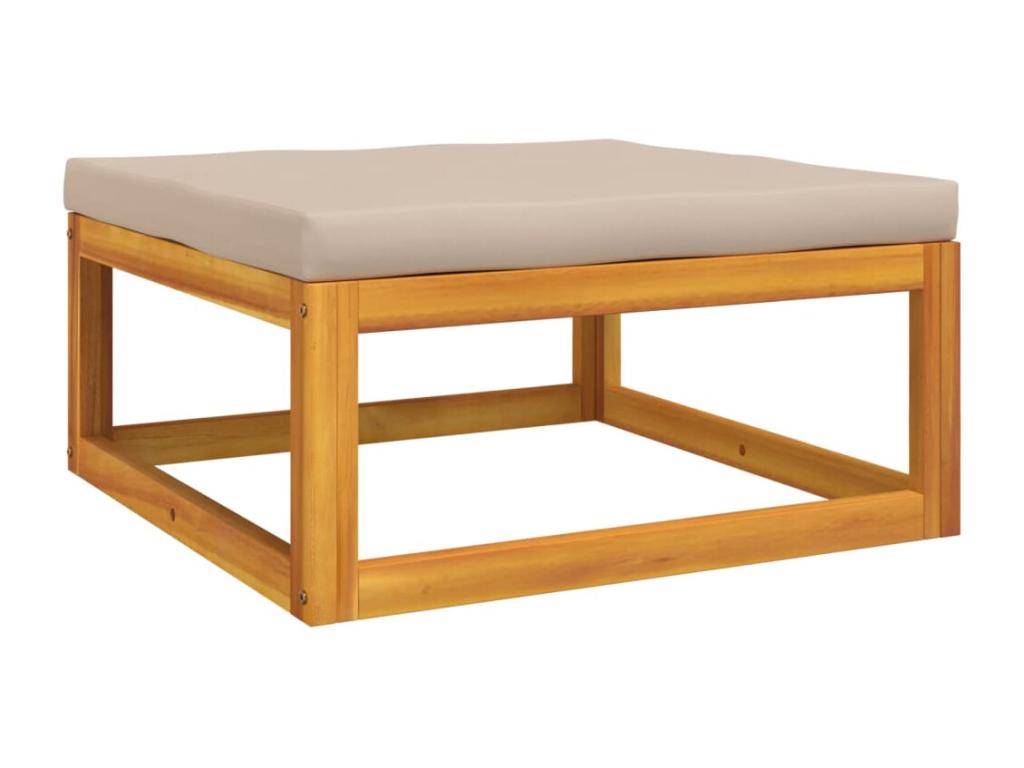 4-piece garden furniture set with cushions, Nobellea solid wood, IHEJ21347