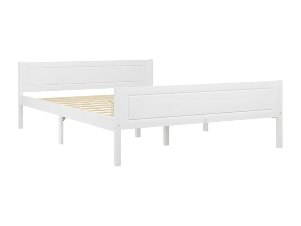 Bed frame, solid pine wood, white, 140x200 cm, ZOGB51740