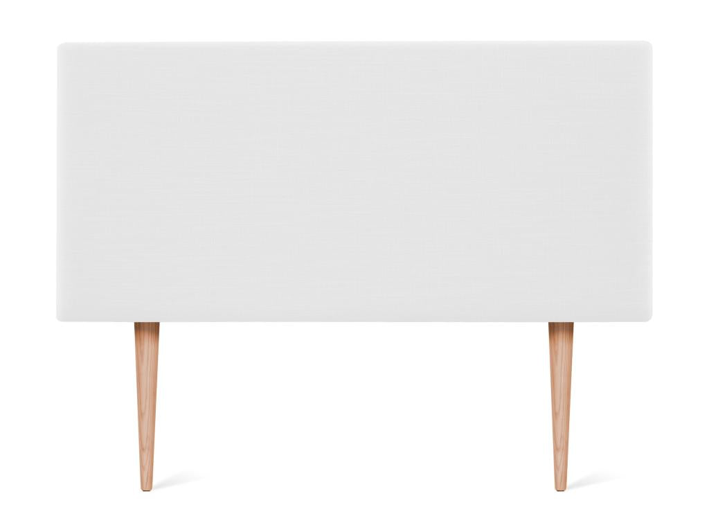 Nobellea Smooth Natural Linen Headboard 105x105cm with Legs for 105cm Beds - White AACF71134