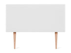 Nobellea Smooth Natural Linen Headboard 105x105cm with Legs for 105cm Beds - White AACF71134