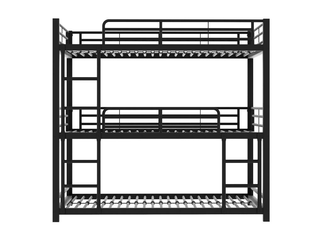 90x200cm Metal Bed Frame with Bunk Beds for Children, Teenagers and Adults, Black VYUN02309