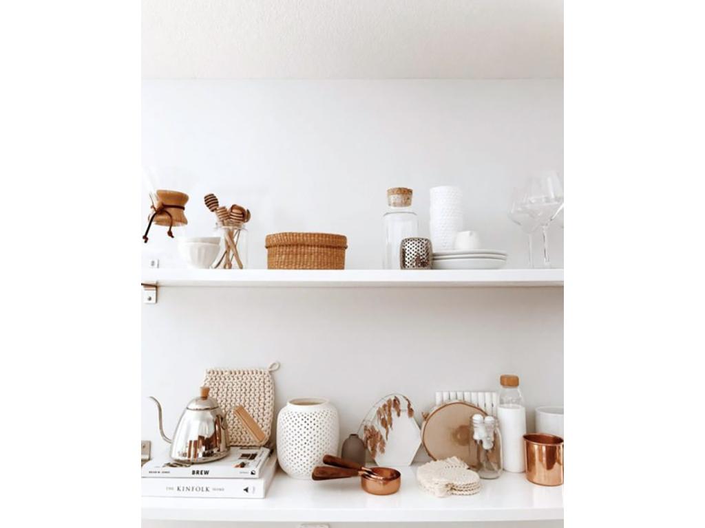 Floating shelf in white fir wood 60x3.2cm - Dekonao RPME00639