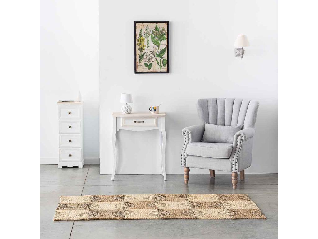 White wooden chest of drawers 31x26x80h AQTA66697