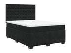 Nobellea bed base with mattress, black, 140x200 cm, velvet, ZVEI84594