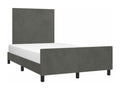 Bed frame with dark grey headboard 120x190 velvet BZUU01530