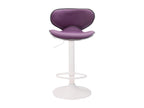 Set of 2 Bar Stools - Faux Leather / White - Purple - Nobellea v2 DZFL01870