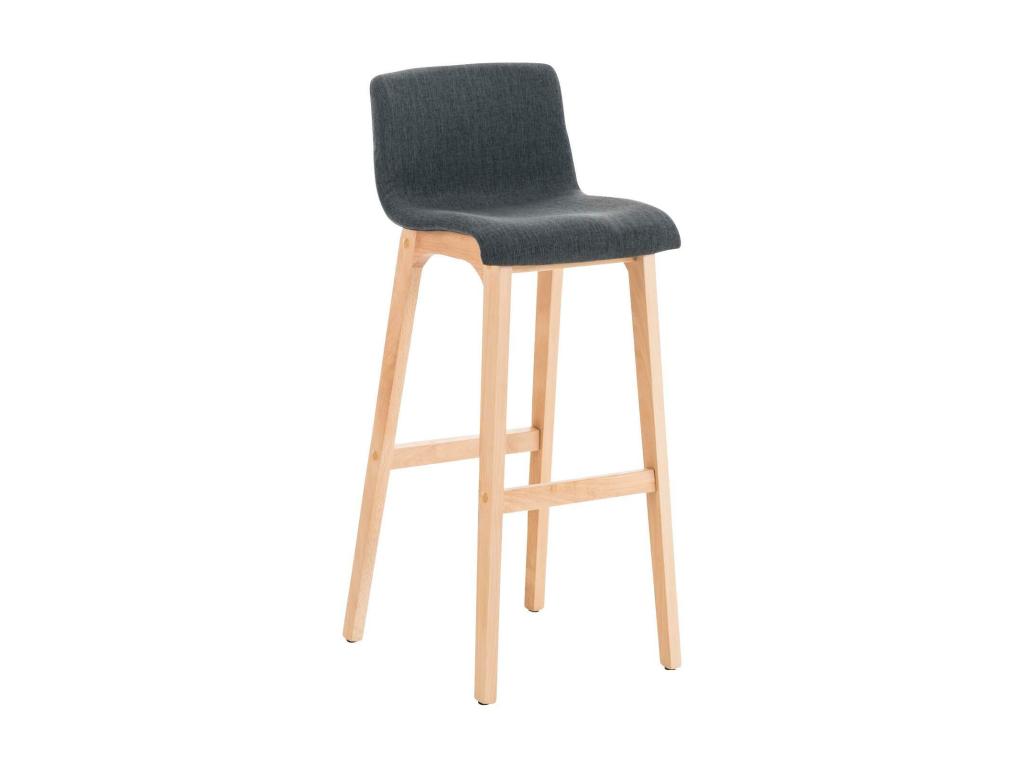 Bar stool - Fabric / Wood - Dark Grey - Dekonao WAFX21556