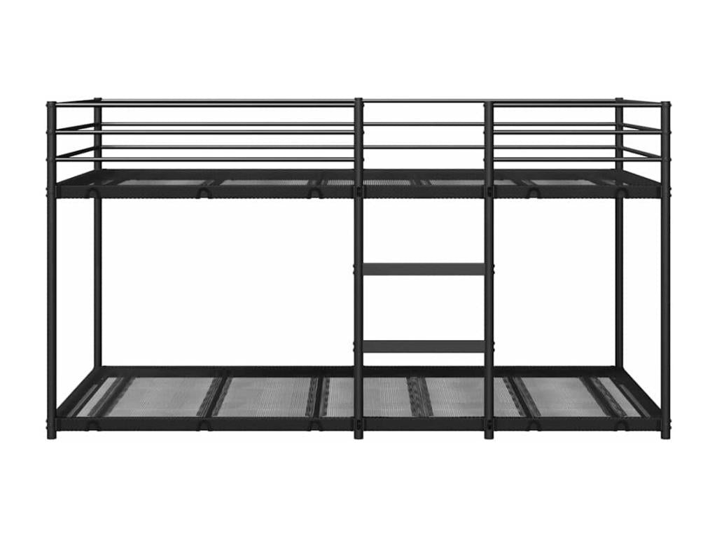 Black bunk bed without mattress, 90x190 cm, steel, LTZN51306