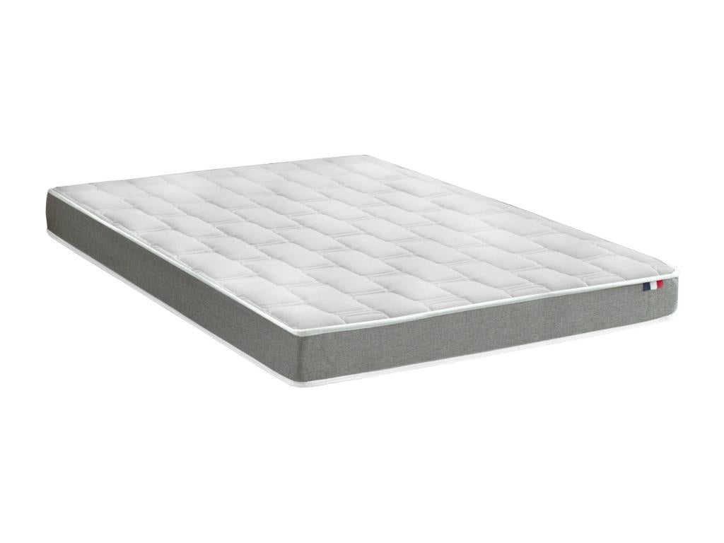 Nobellea AZUR memory foam mattress and bed base set - French comfort. Dimensions: 140x190 cm. Bed base: White ZEQN84817