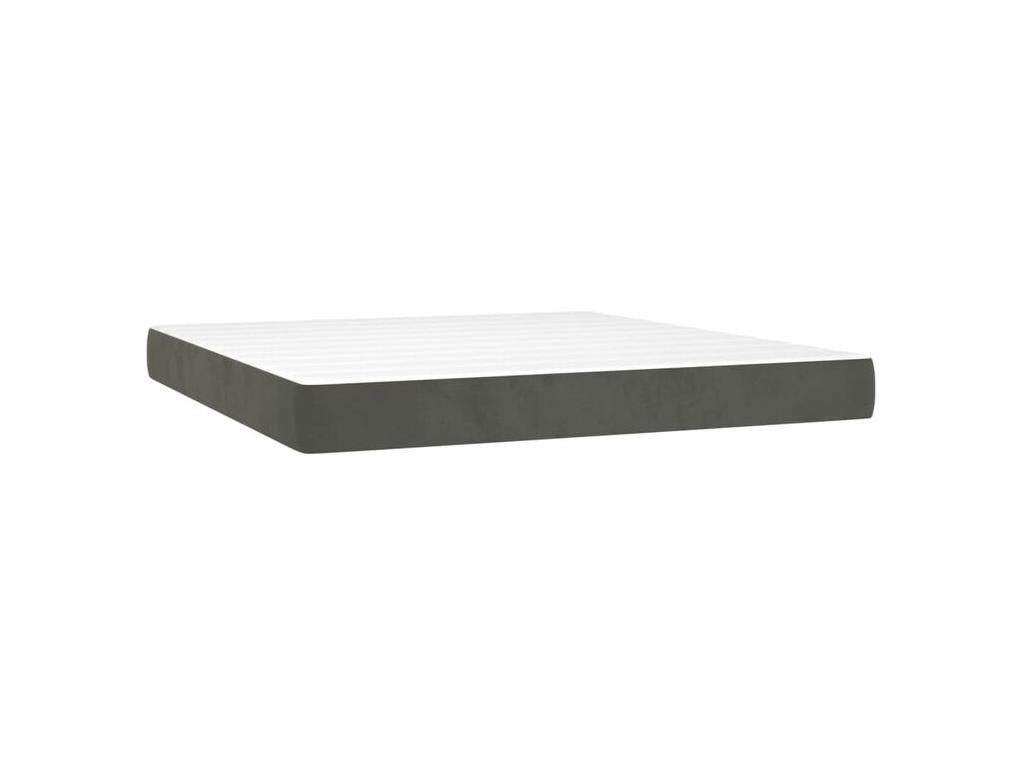 Dekonao bed base and mattress, Dark Grey 160x200 Velvet RKKN59192