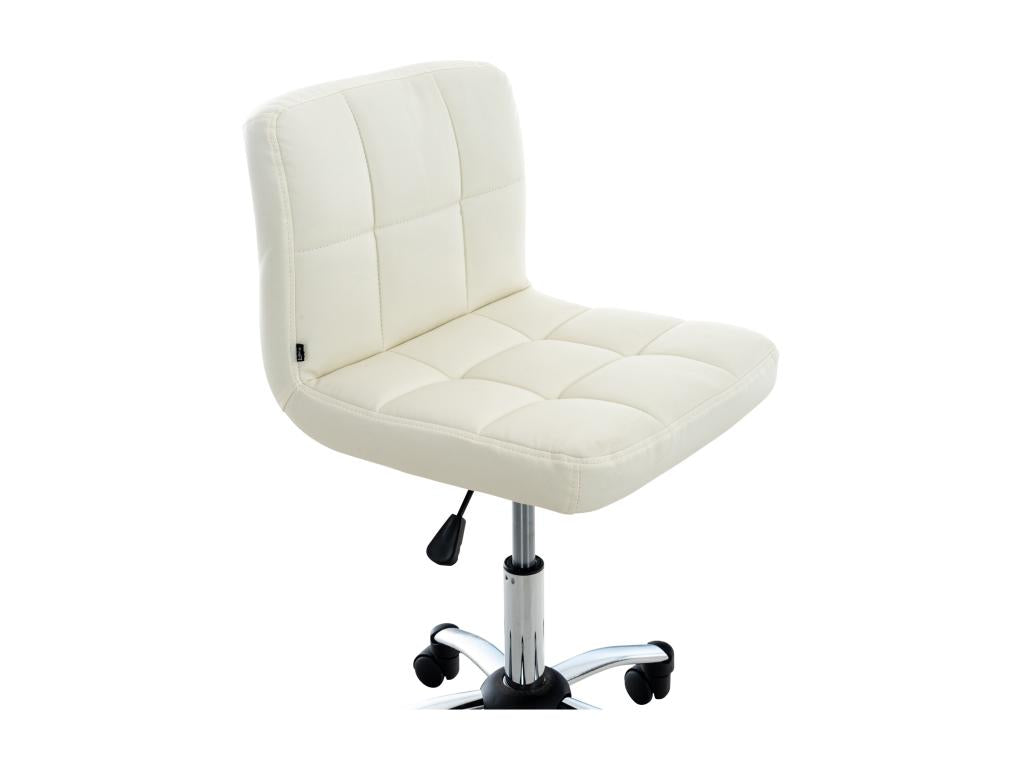 Office chair - Faux leather / Metal - White - Nobellea EIHB54757
