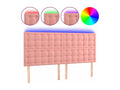 Pink LED Headboard 200x5x118/128 cm Velvet WJTR78594