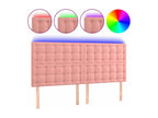 Pink LED Headboard 200x5x118/128 cm Velvet WJTR78594