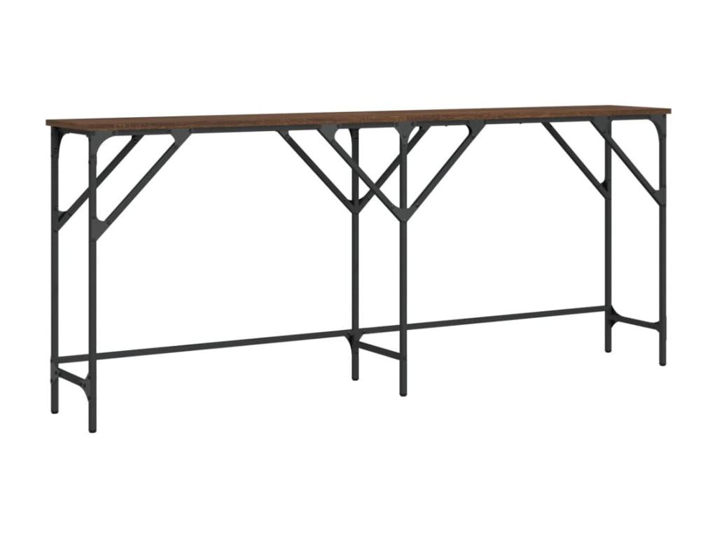 Console table in brown oak, 180x29x75 cm, engineered wood KDCD42355