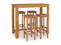 Brown wooden dining room set 120x60x105 cm 02 0013750 BSEE19336