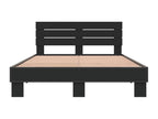 Black bed frame 120x190 cm engineered wood and metal FLMU84349