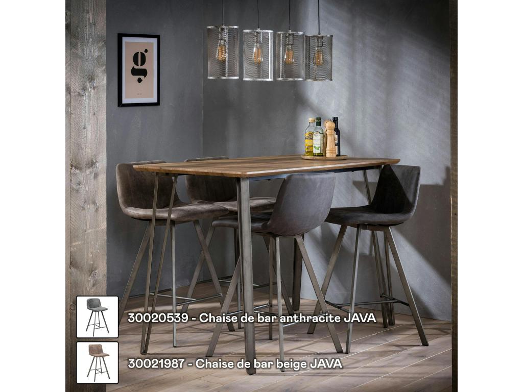 Dekonao FRFG07906 Rectangular High Table with Brown Finish