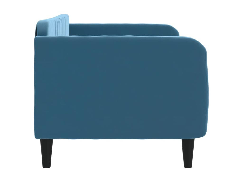 Daybed without mattress, blue, 80x200 cm, velvet, TLOP88302