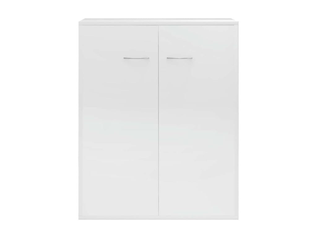High-gloss white chest of drawers 60x30x75 VLEX59965