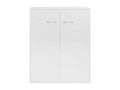 High-gloss white chest of drawers 60x30x75 VLEX59965