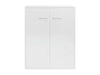 High-gloss white chest of drawers 60x30x75 VLEX59965