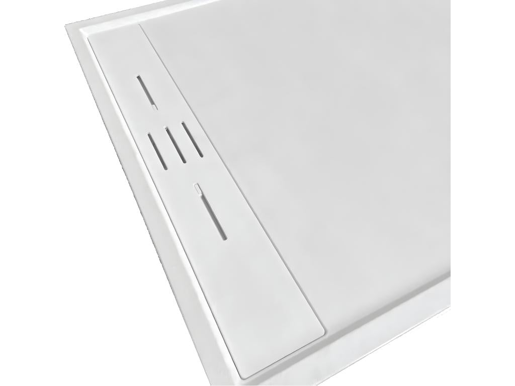 Nobellea extra-flat 80x160 cm shower tray in Nobellea white slate surface EYGQ68192