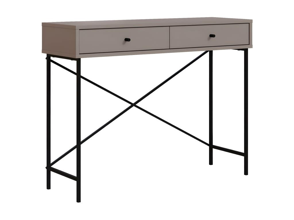 Nobellea 2-Drawer Console Table with Metal Legs, 110 cm Wide - Nobellea BQGT47108
