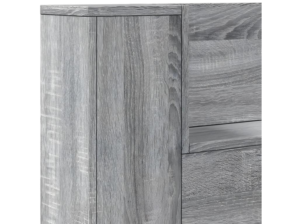 Nobellea grey headboard wardrobe with LED lighting, 180x16.5x103.5 cm QVMK28085