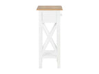 Side table White 27x27x65.5 cm Wood LVCB78349