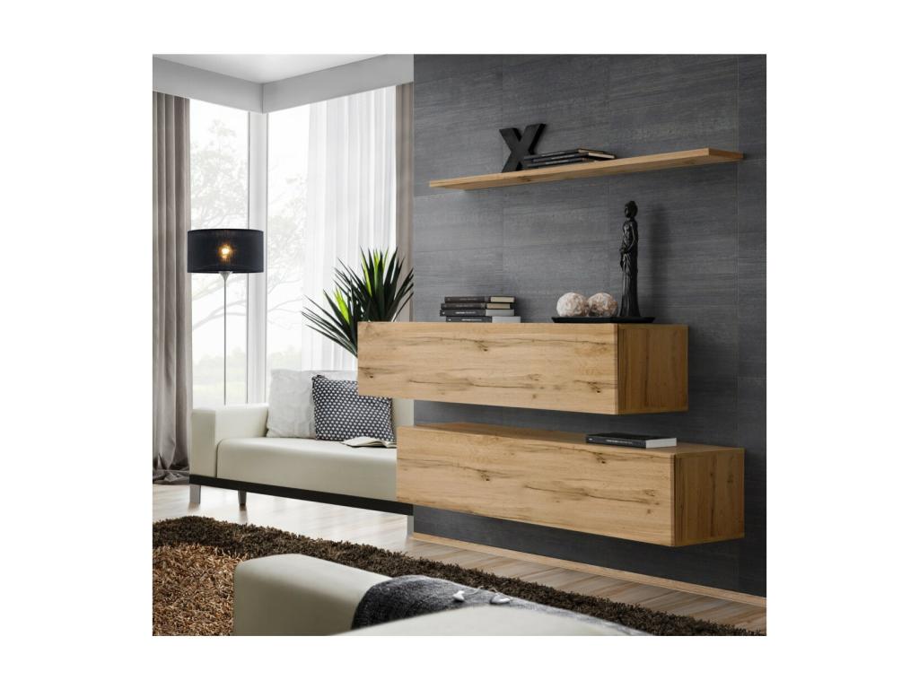 Nobelleadesign living room furniture set in Nobellea oak finish. RAUE02020