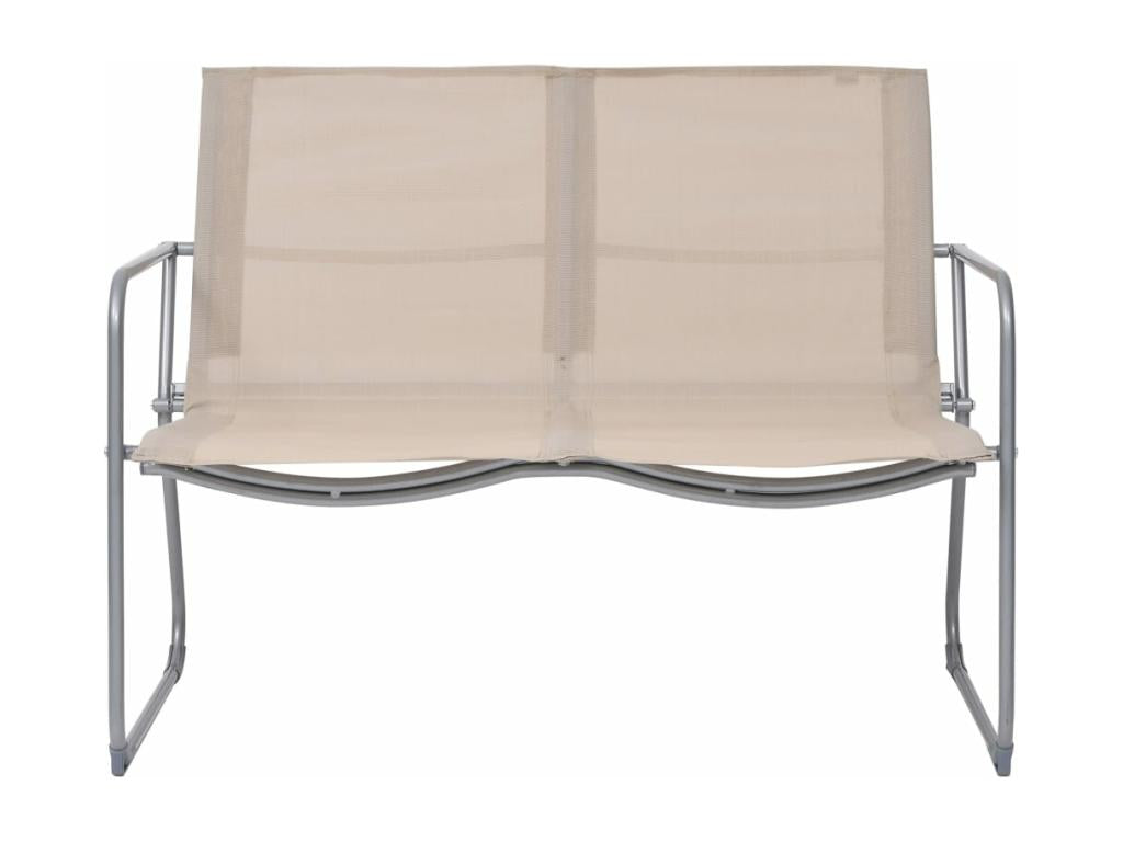 4-piece garden furniture set, fabric and steel, cream QYFH70020