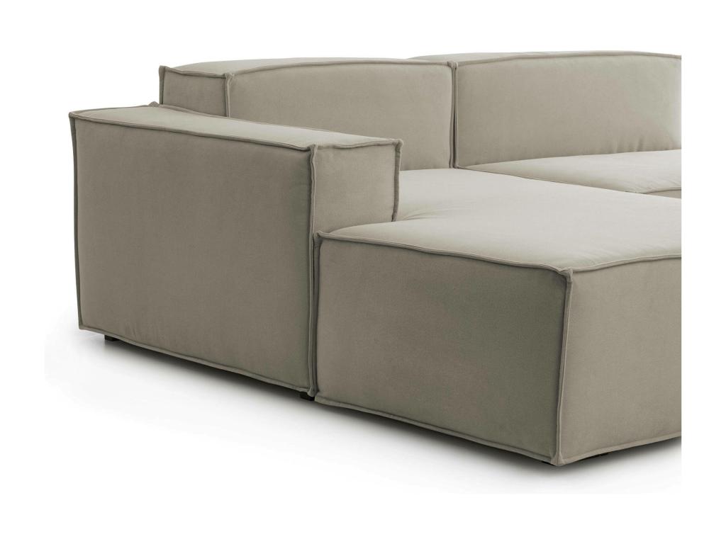 Boisona Fixed Sofa Large Modular 2-Seater Sofa with Left-Hand Peninsula Made in Italy Modern Fabric Sofa 240x170x70 cm Boisona ZLWX89046