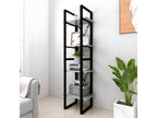 4-Tier Bookshelf, Concrete Grey, 40x30x140 cm, Chipboard, MKGR68252