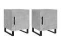 Bedside tables, 2 pcs, concrete grey, 40x40x50 cm, engineered wood, EQNK07473