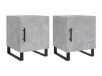 Bedside tables, 2 pcs, concrete grey, 40x40x50 cm, engineered wood, EQNK07473