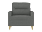 Dark Grey Armchair 60 cm Fabric UUKU02914