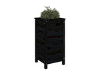 Black planter 40x40x78 cm solid pine wood ZMUC70574