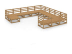 12-piece garden furniture set, solid pine wood NAWT51530