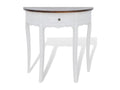 Console table with drawer and brown tabletop, semi-circular shape, MUNV44123