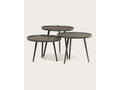 Dekonao - Round nesting coffee table in black metal KXOM33067